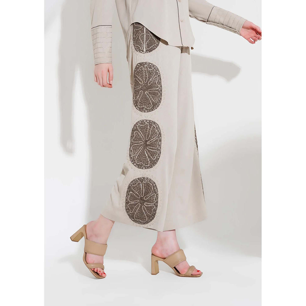 THE SILK LOVE Harbor Grey Zoe Oval Pant