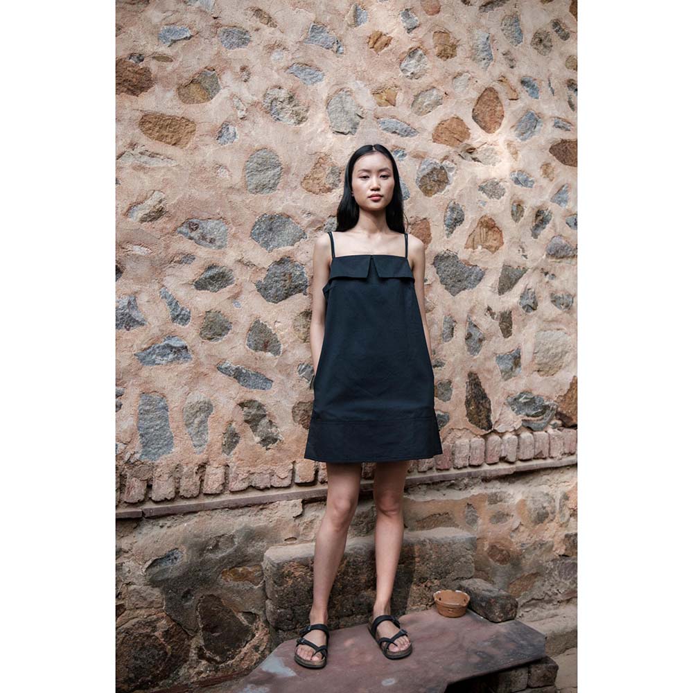 The Terra tribe Black Rachel Slip Dress
