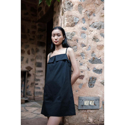 The Terra tribe Black Rachel Slip Dress