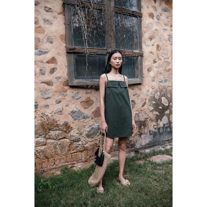 The Terra tribe Olive Rachel Slip Dress