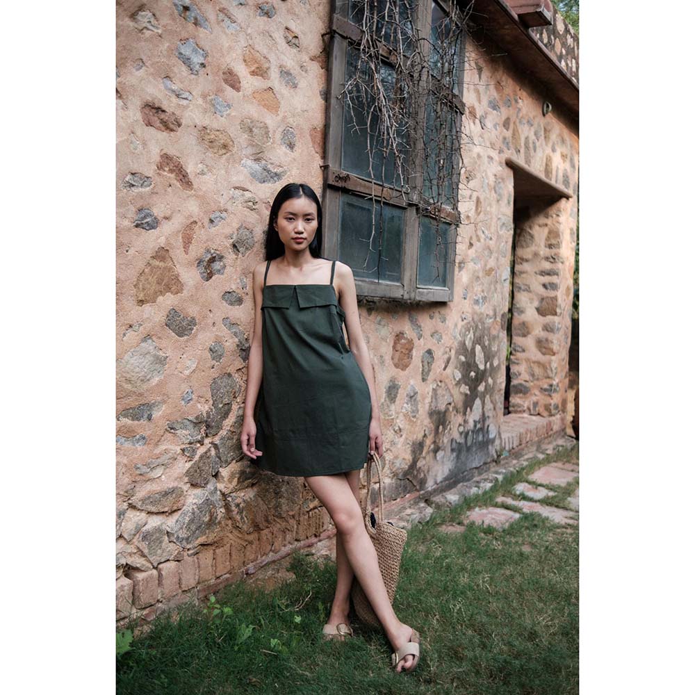 The Terra tribe Olive Rachel Slip Dress
