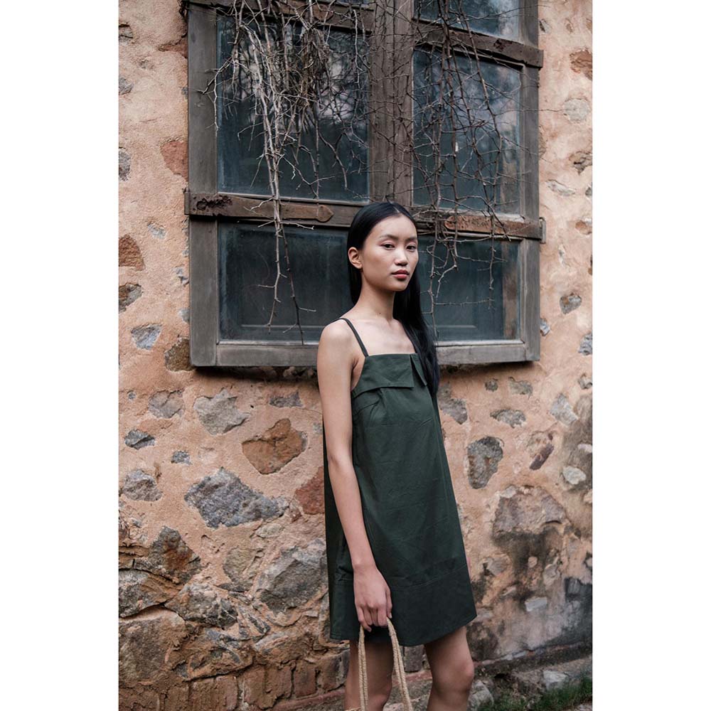 The Terra tribe Olive Rachel Slip Dress