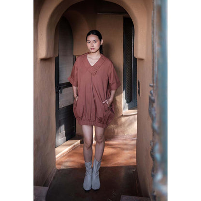 The Terra tribe Brown Sydney Shift Dress