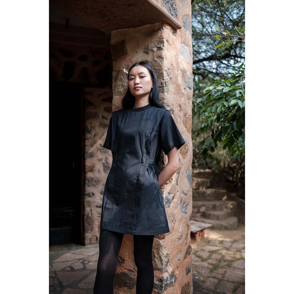 The Terra tribe Black Rory Rib Dress