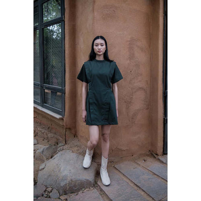 The Terra tribe Olive Rory Rib Dress