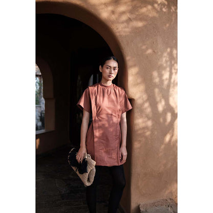 The Terra tribe Brown Rory Rib Dress