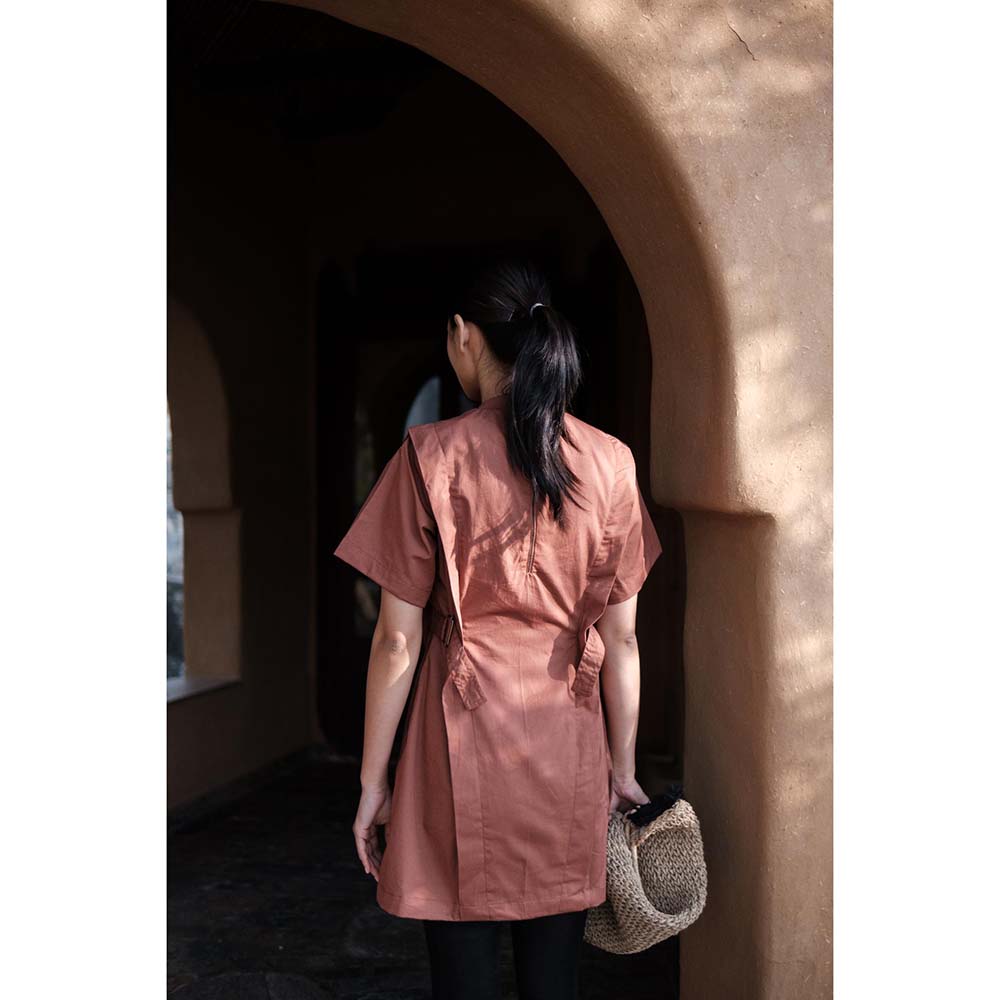 The Terra tribe Brown Rory Rib Dress