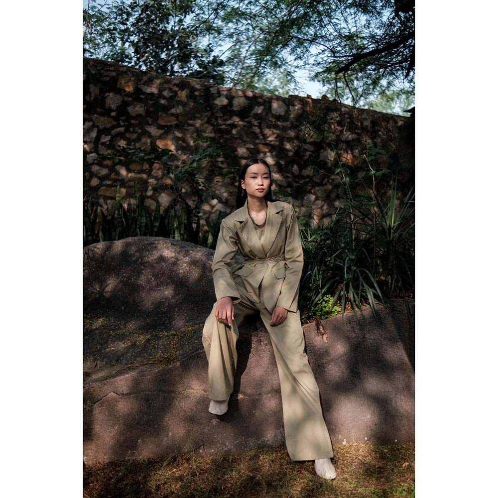 The Terra tribe Khaki Friday Flared Pant