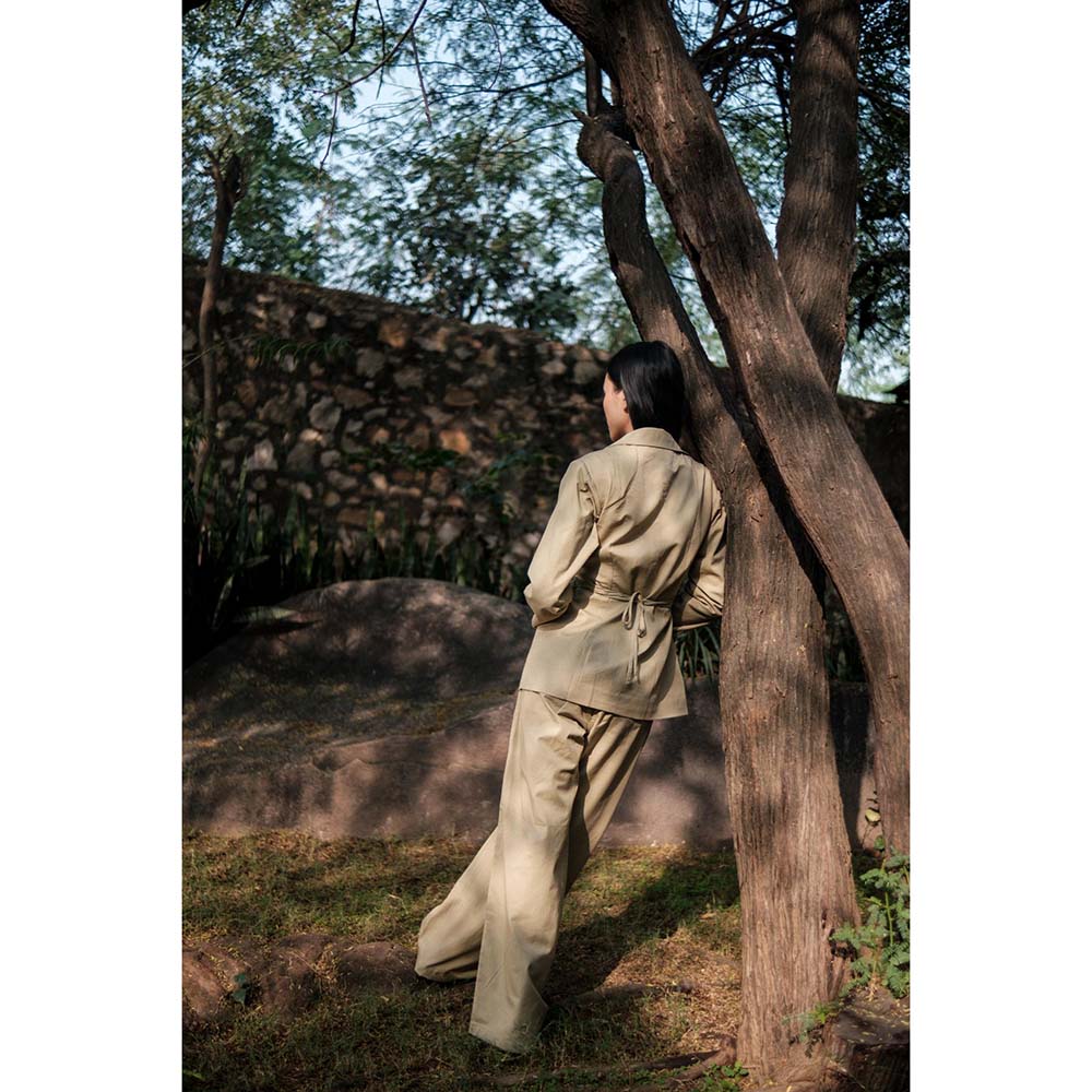 The Terra tribe Khaki Friday Flared Pant