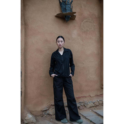 The Terra tribe Black Saigon Parachute Pant