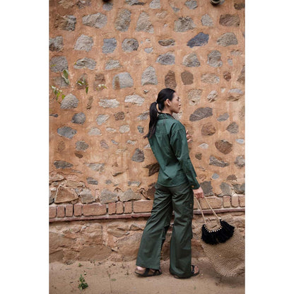 The Terra tribe Olive Saigon Parachute Pant