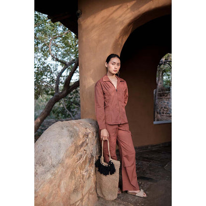 The Terra tribe Brown Saigon Parachute Pant