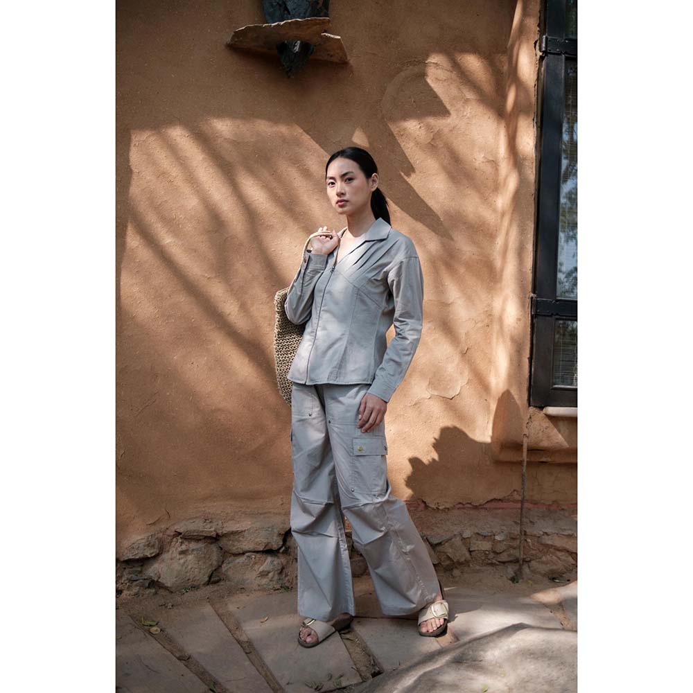 The Terra tribe Grey Saigon Parachute Pant
