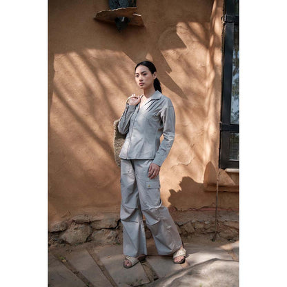 The Terra tribe Grey Saigon Parachute Pant