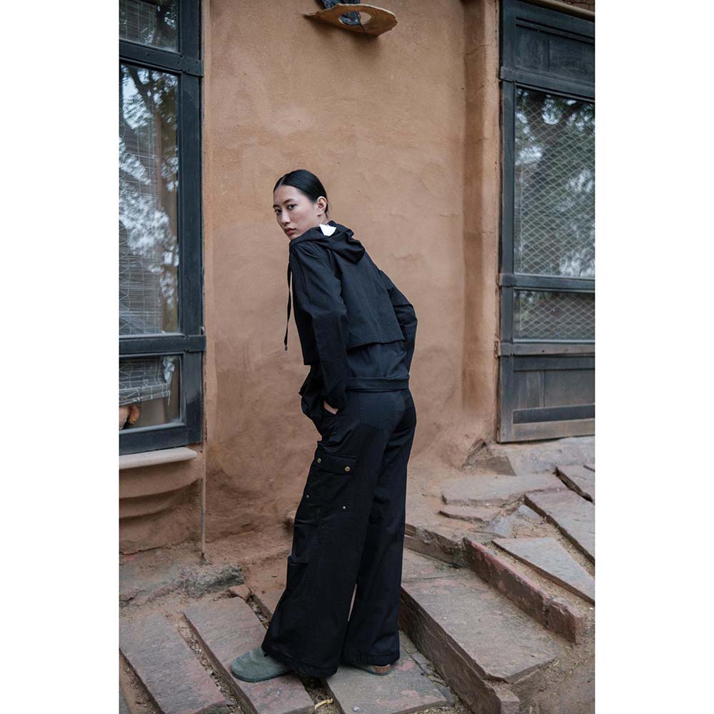 The Terra tribe Black Kyoto Utility Jacket