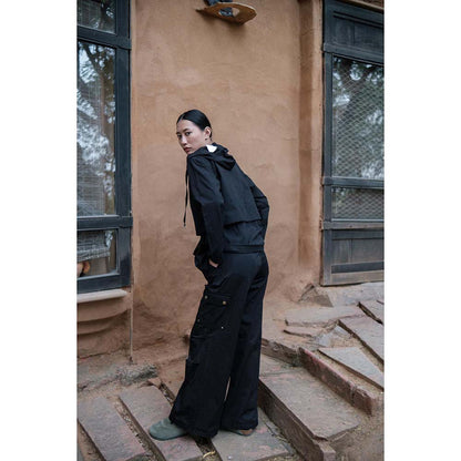 The Terra tribe Black Kyoto Utility Jacket