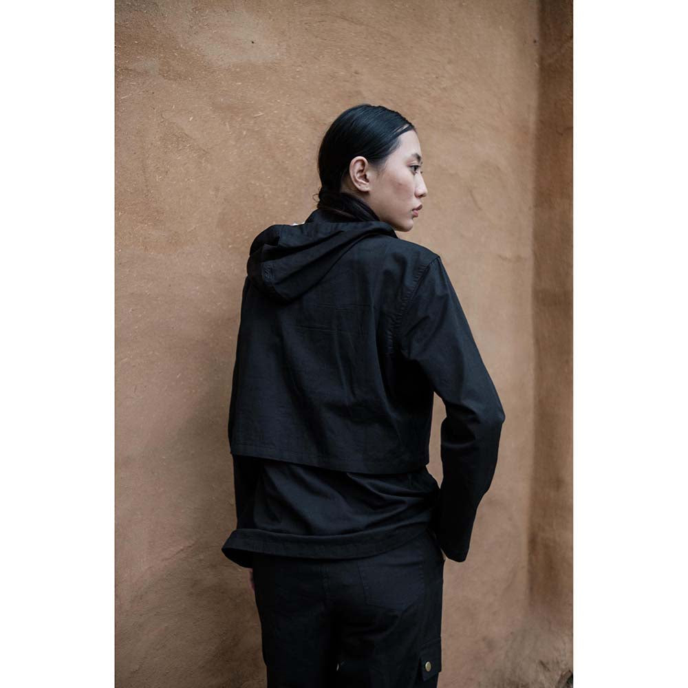 The Terra tribe Black Kyoto Utility Jacket