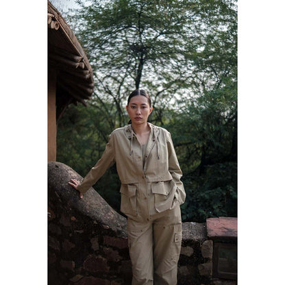 The Terra tribe Khaki Kyoto Utility Jacket