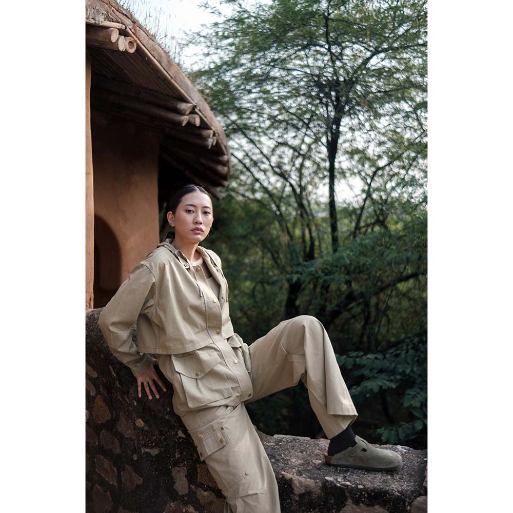 The Terra tribe Khaki Kyoto Utility Jacket