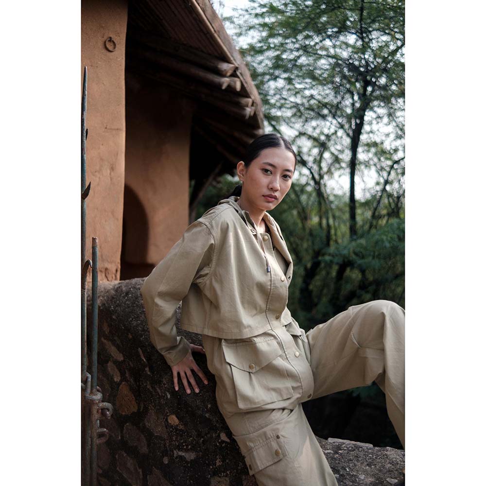 The Terra tribe Khaki Kyoto Utility Jacket