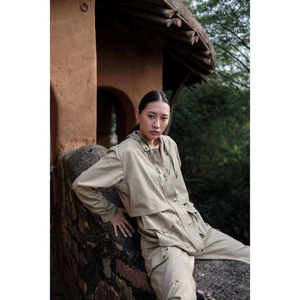 The Terra tribe Khaki Kyoto Utility Jacket