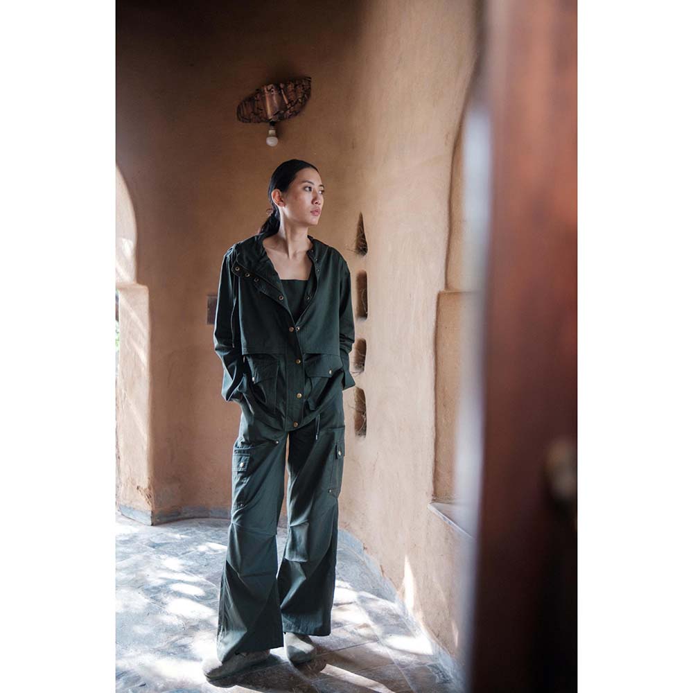 The Terra tribe Olive Kyoto Utility Jacket