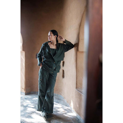 The Terra tribe Olive Kyoto Utility Jacket