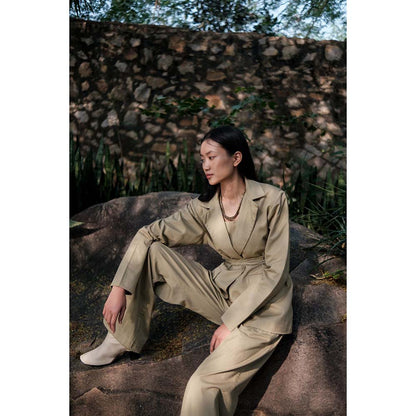 The Terra tribe Khaki Cambridge Blazer