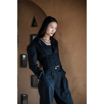 The Terra tribe Black Milano Blazer