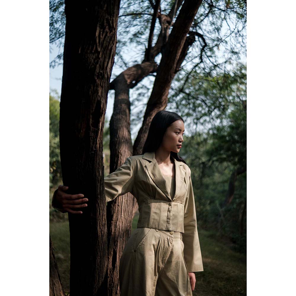 The Terra tribe Khaki Milano Blazer