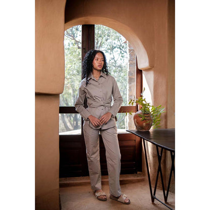 The Terra tribe Grey Sandra Straight Pant