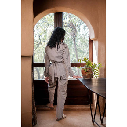 The Terra tribe Grey Sandra Straight Pant