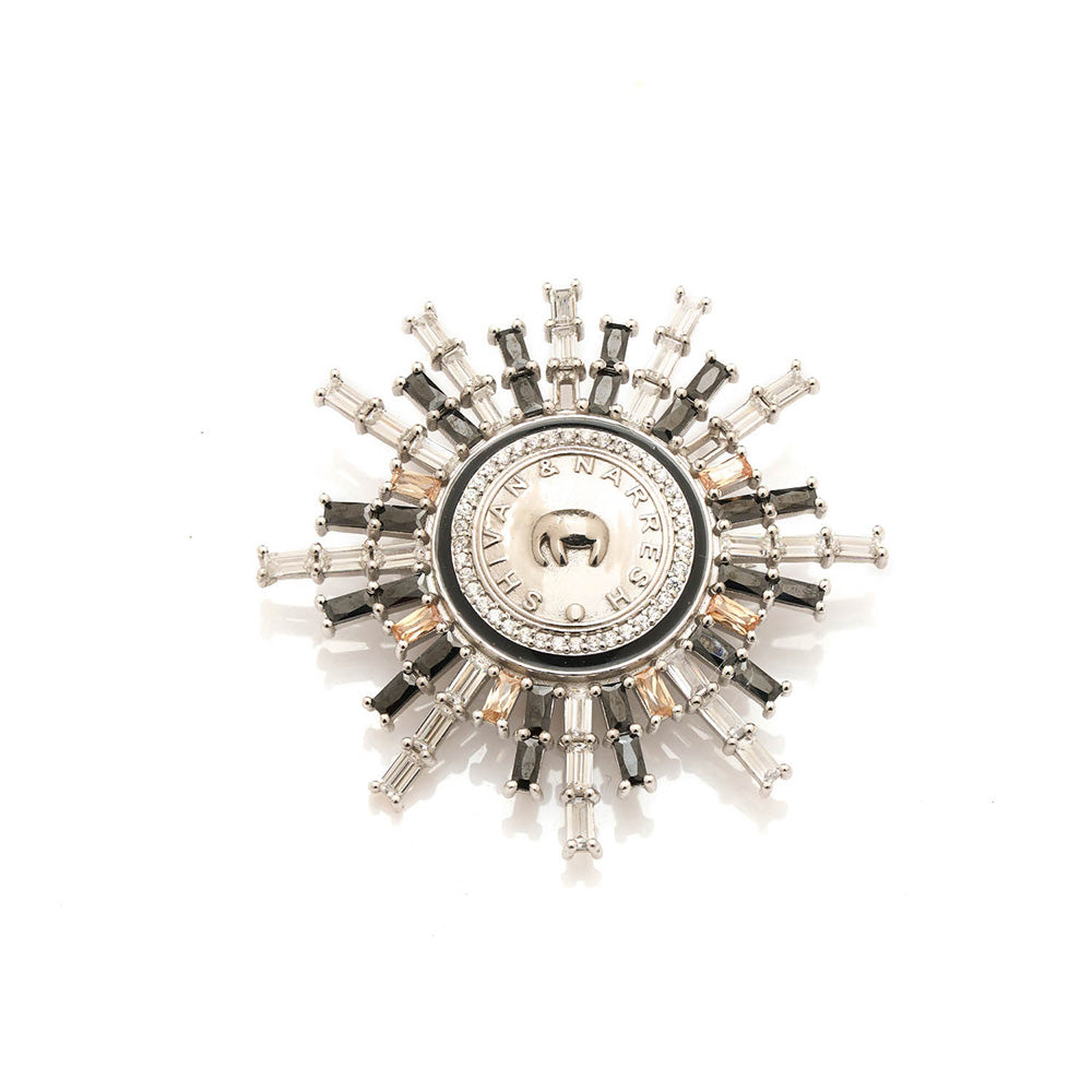 Aulerth Multi-Color Numisma Star Burst Brooch by Shivan & Narresh