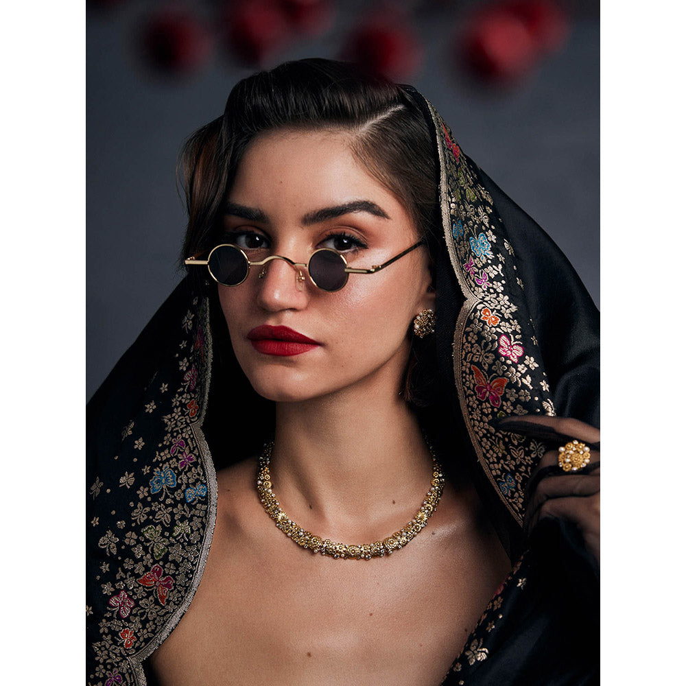 Aulerth Gold Opaline Perla Choker by Ekaya banaras