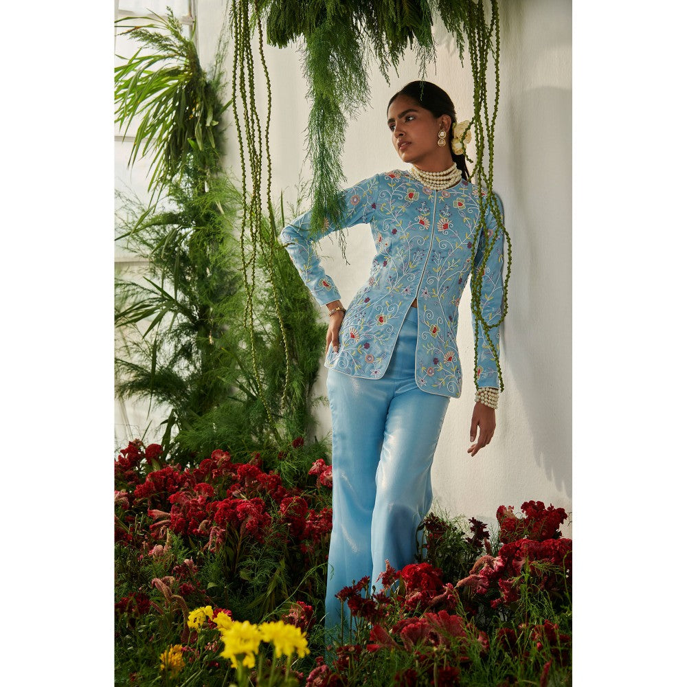 Tilsim by Sagarika Mehrotra Blue Tulip Co-Ord (Set of 2)
