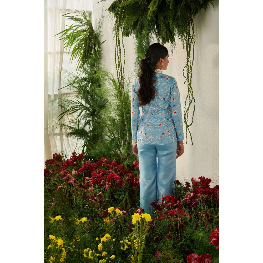 Tilsim by Sagarika Mehrotra Blue Tulip Co-Ord (Set of 2)