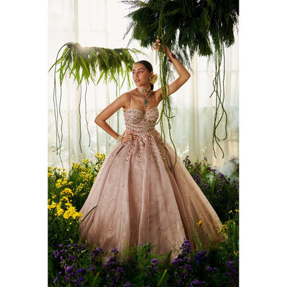 Tilsim by Sagarika Mehrotra Mauve Pixie Gown