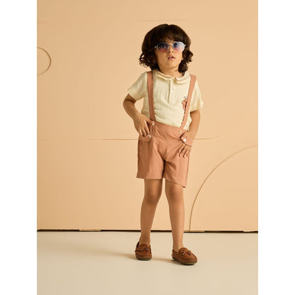 Tilsim by Sagarika Mehrotra Dodo Yellow Polo T-Shirt and Shorts