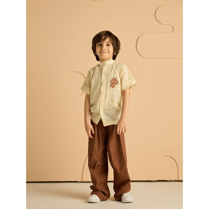 Tilsim by Sagarika Mehrotra Yellow Dodo Shirt and Pant