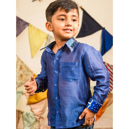 Tilsim by Sagarika Mehrotra Blue Mystic Medley Shirt