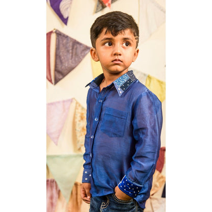 Tilsim by Sagarika Mehrotra Blue Mystic Medley Shirt