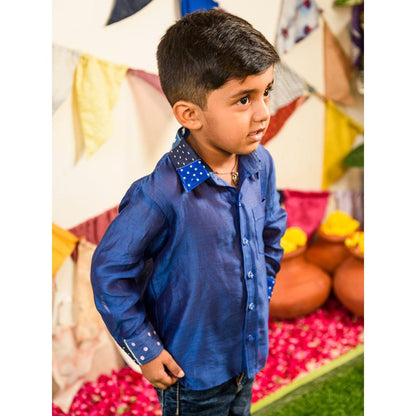 Tilsim by Sagarika Mehrotra Blue Mystic Medley Shirt