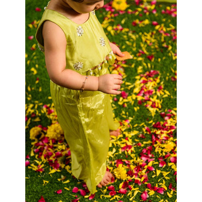 Tilsim by Sagarika Mehrotra Green Tassel Tots Embellished Co-Ord