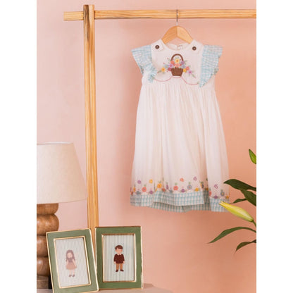 Tilsim by Sagarika Mehrotra Garden Daydream White Embroidered Dress