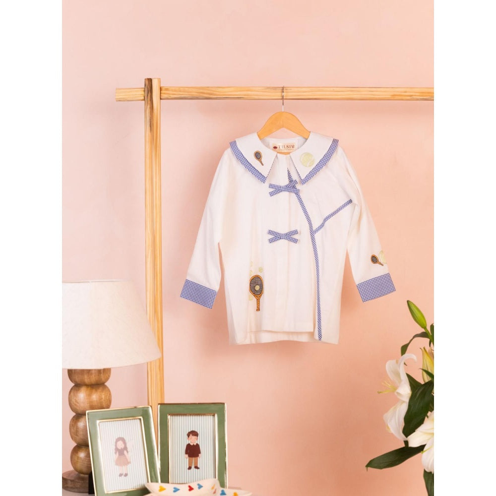 Tilsim by Sagarika Mehrotra Tennis Club White Checks Shirt
