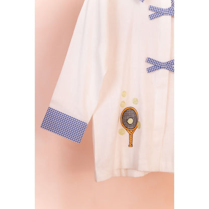 Tilsim by Sagarika Mehrotra Tennis Club White Checks Shirt