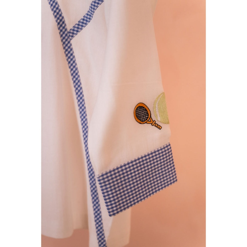 Tilsim by Sagarika Mehrotra Tennis Club White Checks Shirt