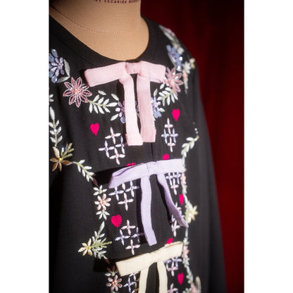 Tilsim by Sagarika Mehrotra Black Embroidered Top