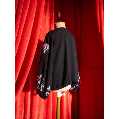 Tilsim by Sagarika Mehrotra Black Embroidered Top