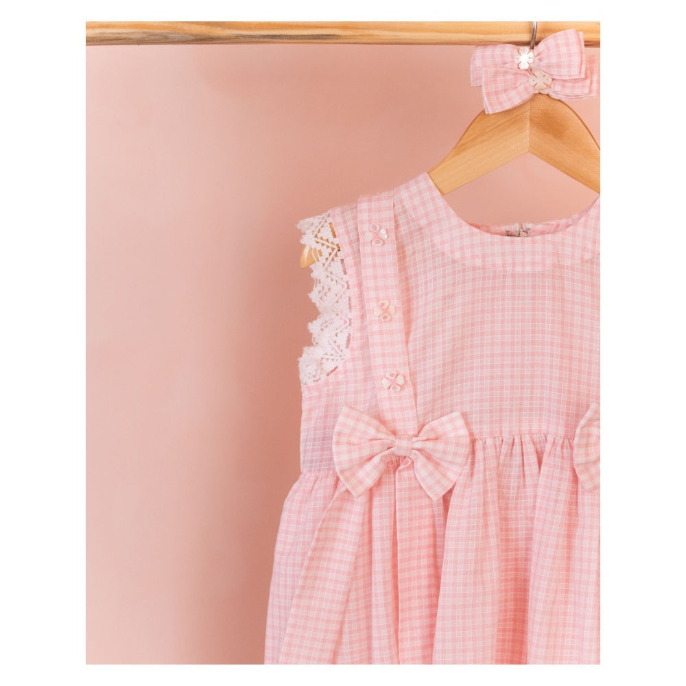 Tilsim by Sagarika Mehrotra Pink Rosy Ribbon Dress